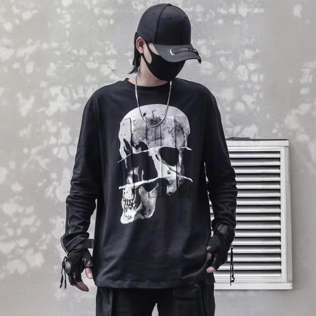 Stretch Skull Techwear Top
