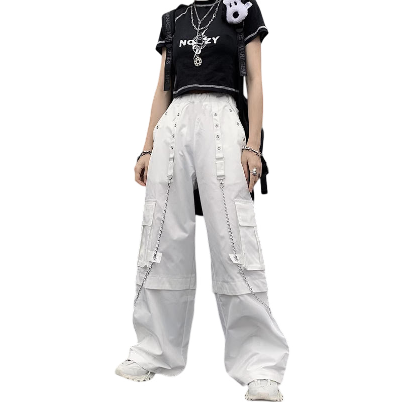 High-Waisted Techwear Cargo Pants