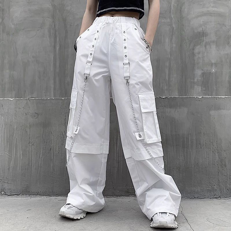 High-Waisted Techwear Cargo Pants