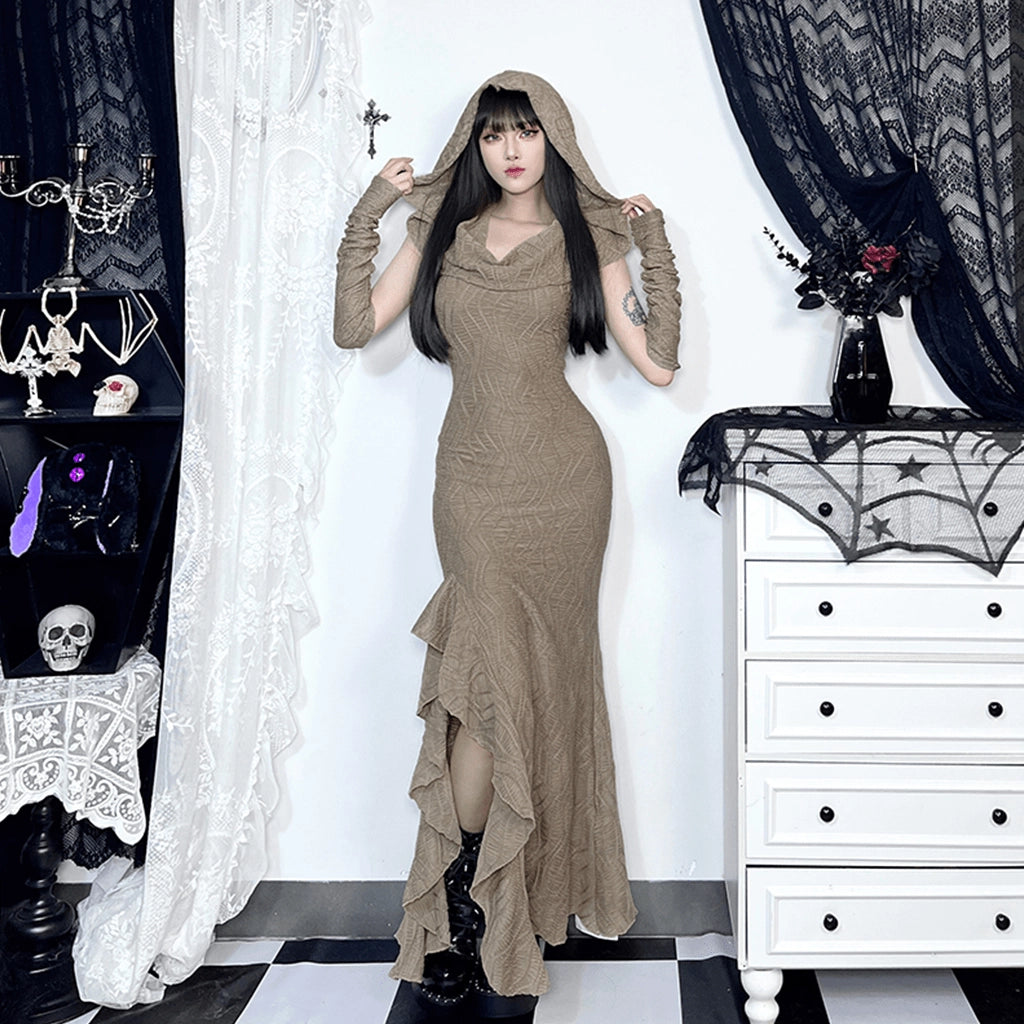 Taupe Techwear Dress