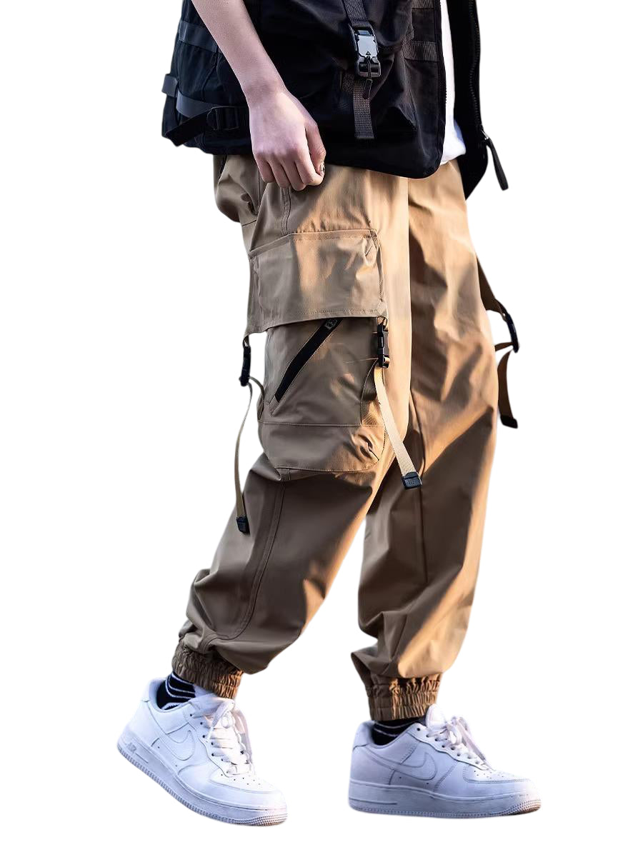 Khaki Streetwear Cargo Pants