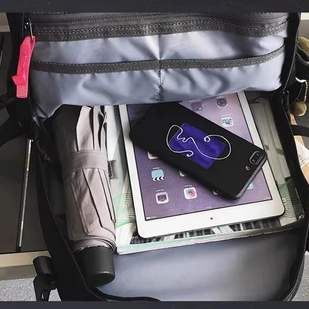 Reflective Tech Backpack for Night Travel