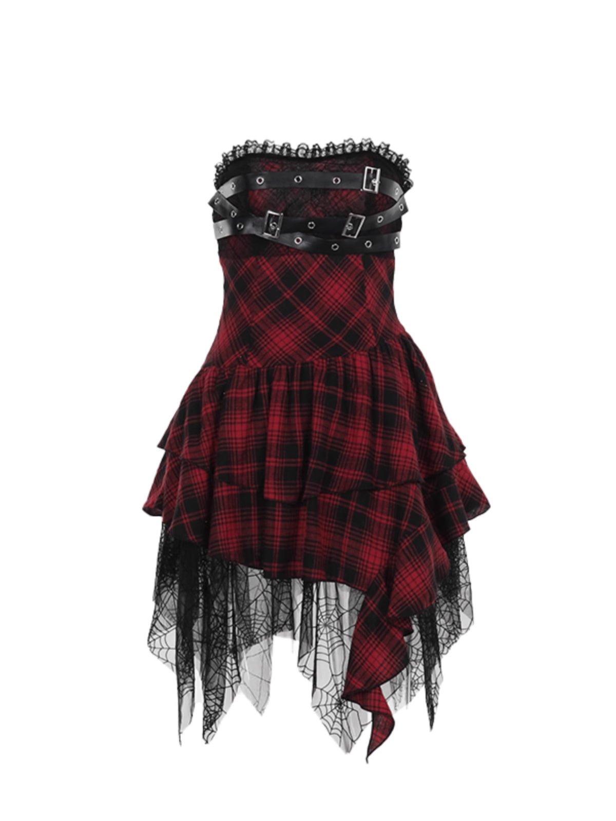 Plaid Tube Top Dress