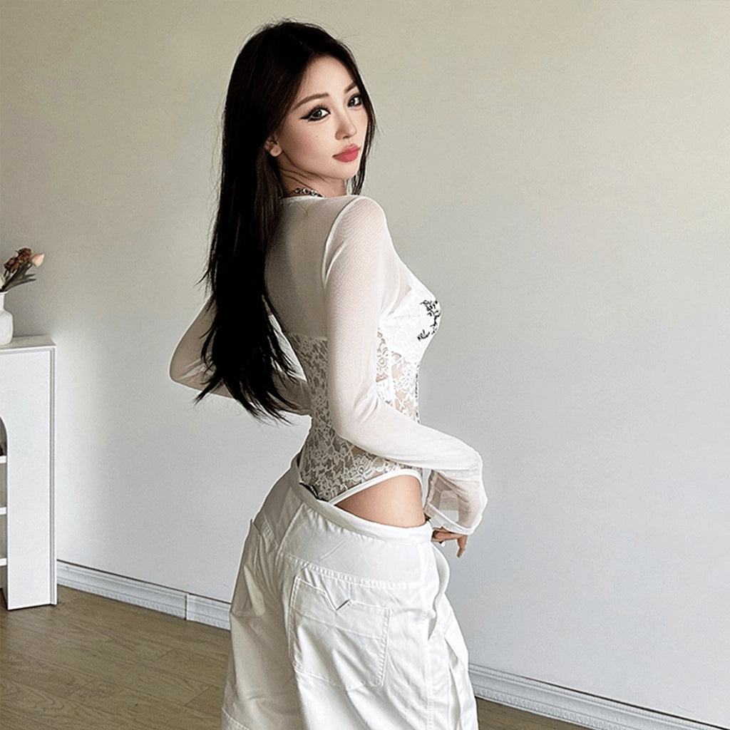 Lace Embroidered Bodysuit