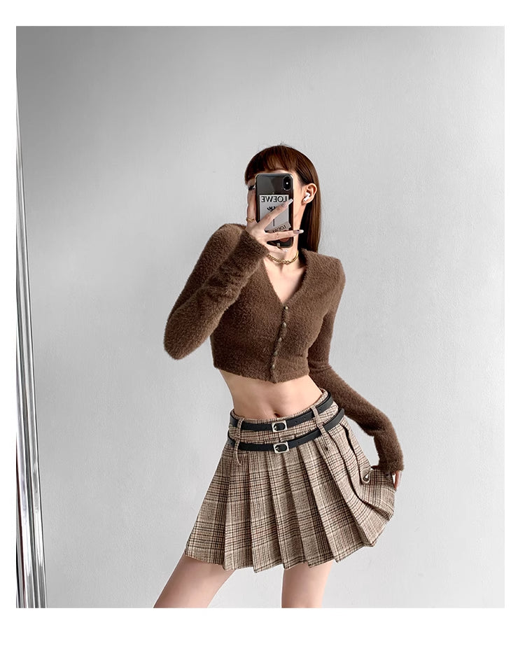 Pleated Mini Skirt