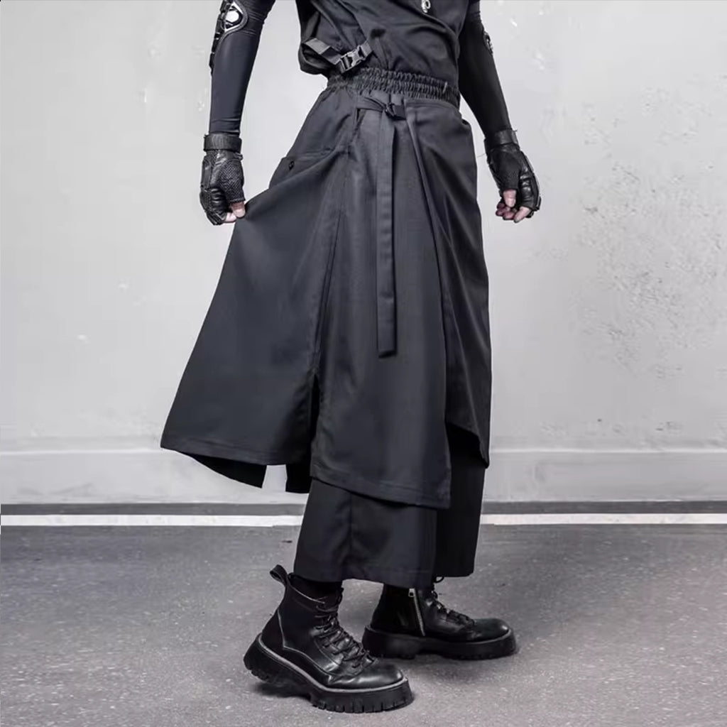 Multilayered Black Trousers