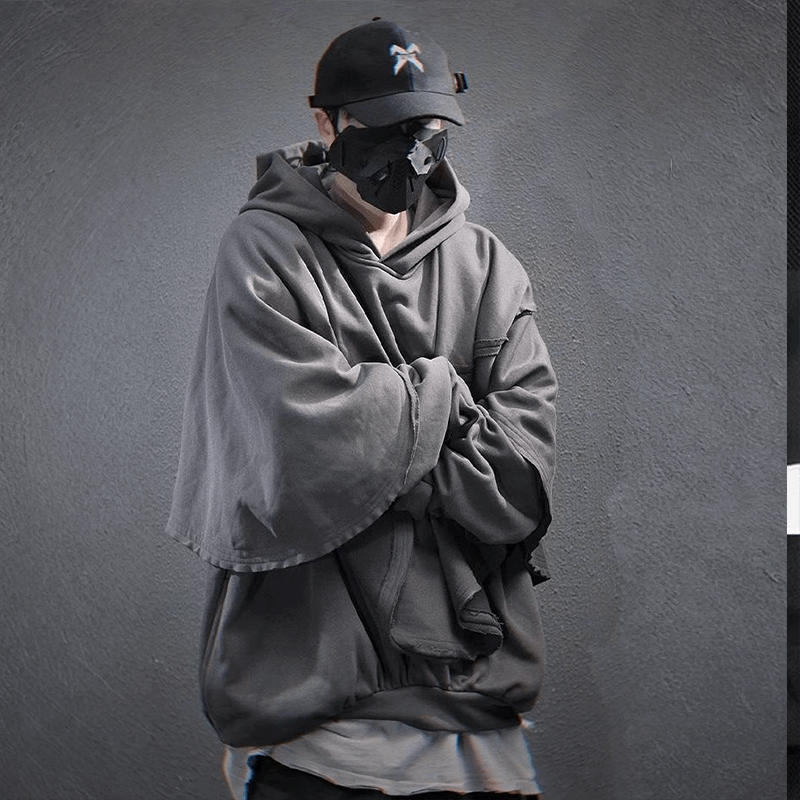 Layered Cyberpunk Hoodie