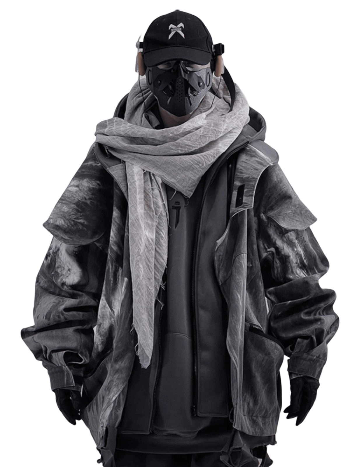 Layered Techwear Hoodie