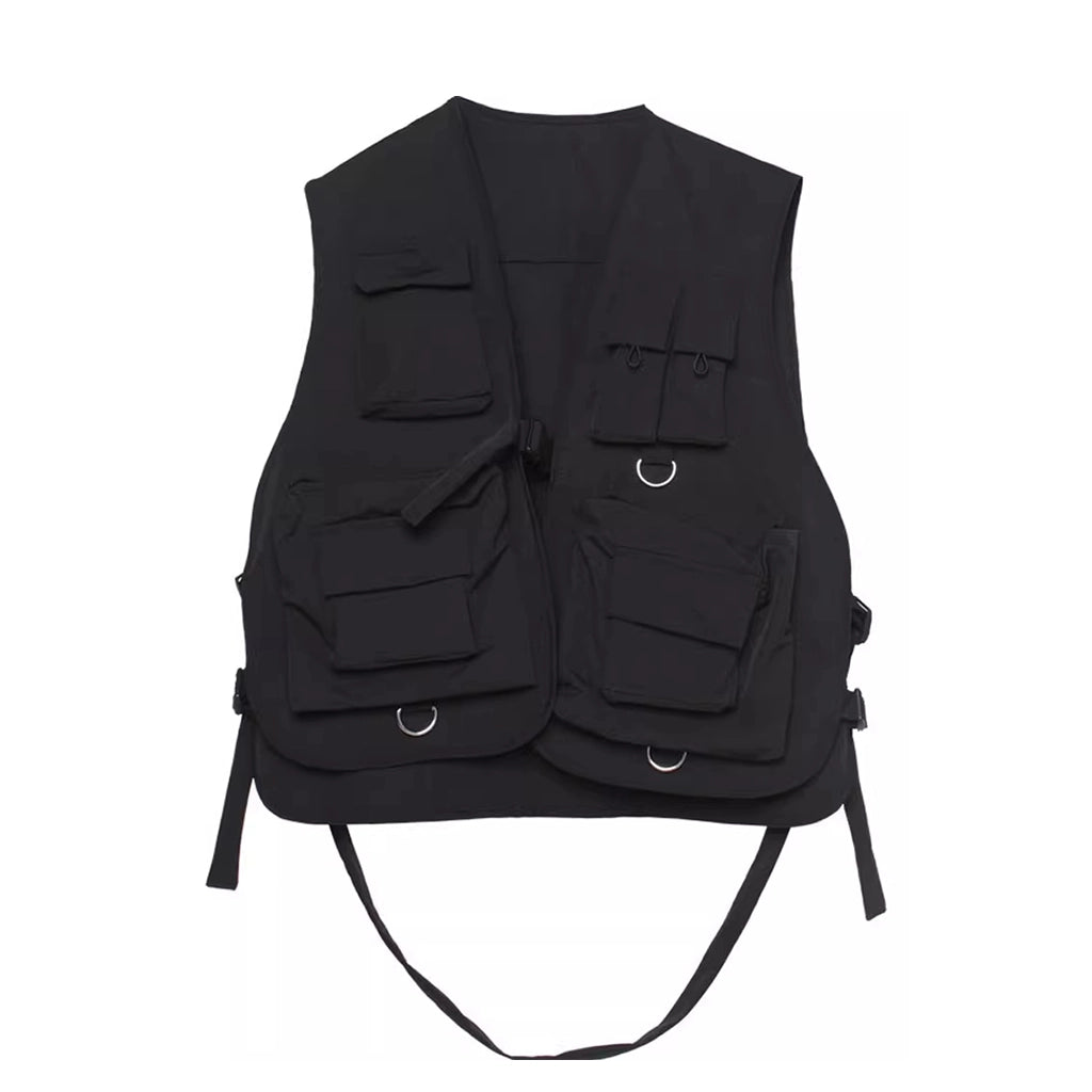 Durable Black Cargo Vest