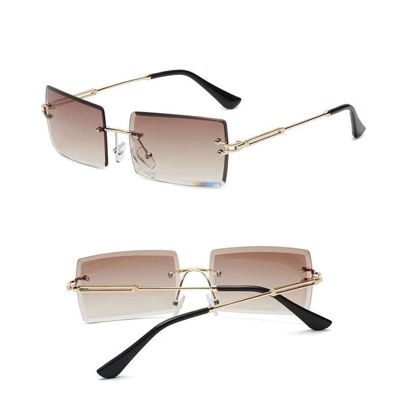 Rimless Gradient Techwear Sunglasses