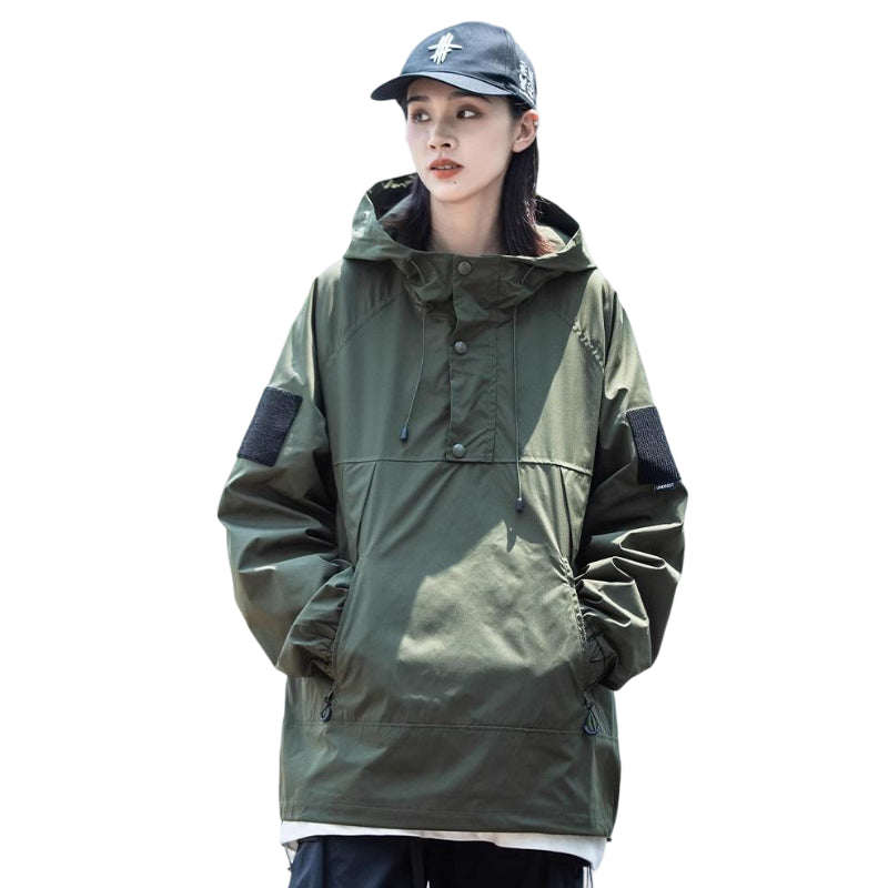 Green Techwear Anorak