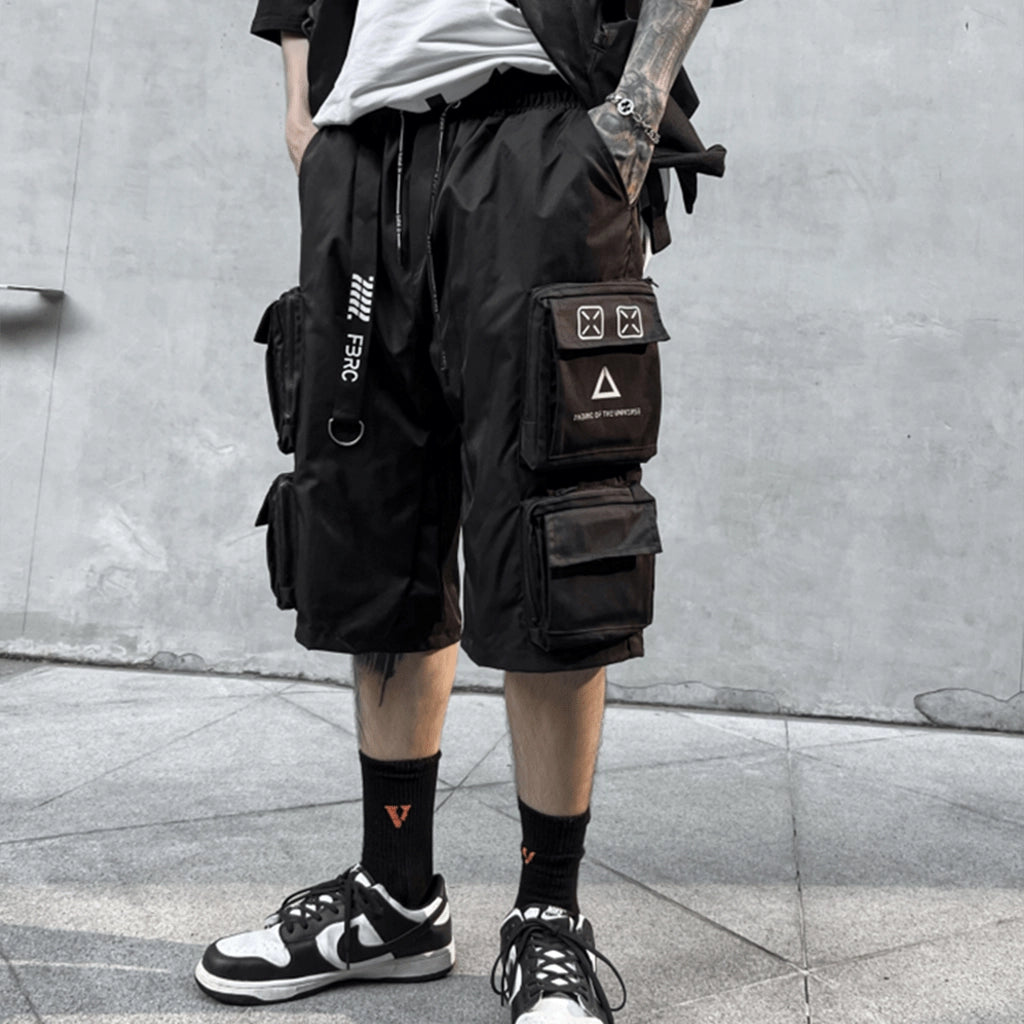 Utility Pockets Techwear Shorts