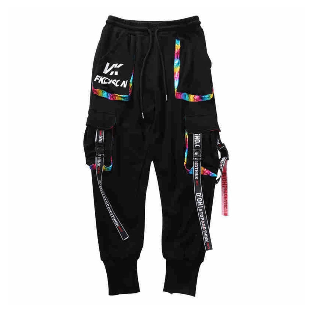 Rainbow Straps Techwear Pants