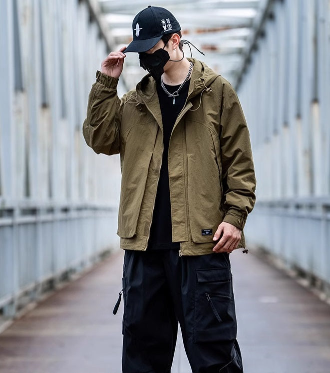 Blackout Techwear Hooded Jacket