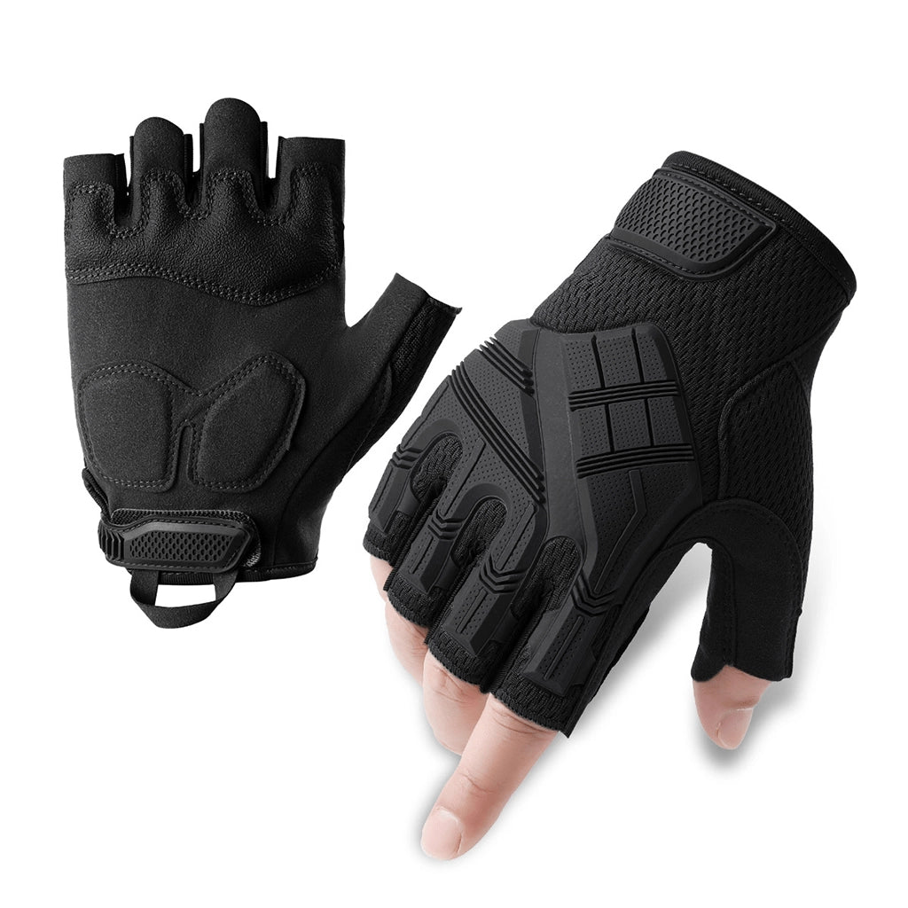 Black Tactical Workout Gloves