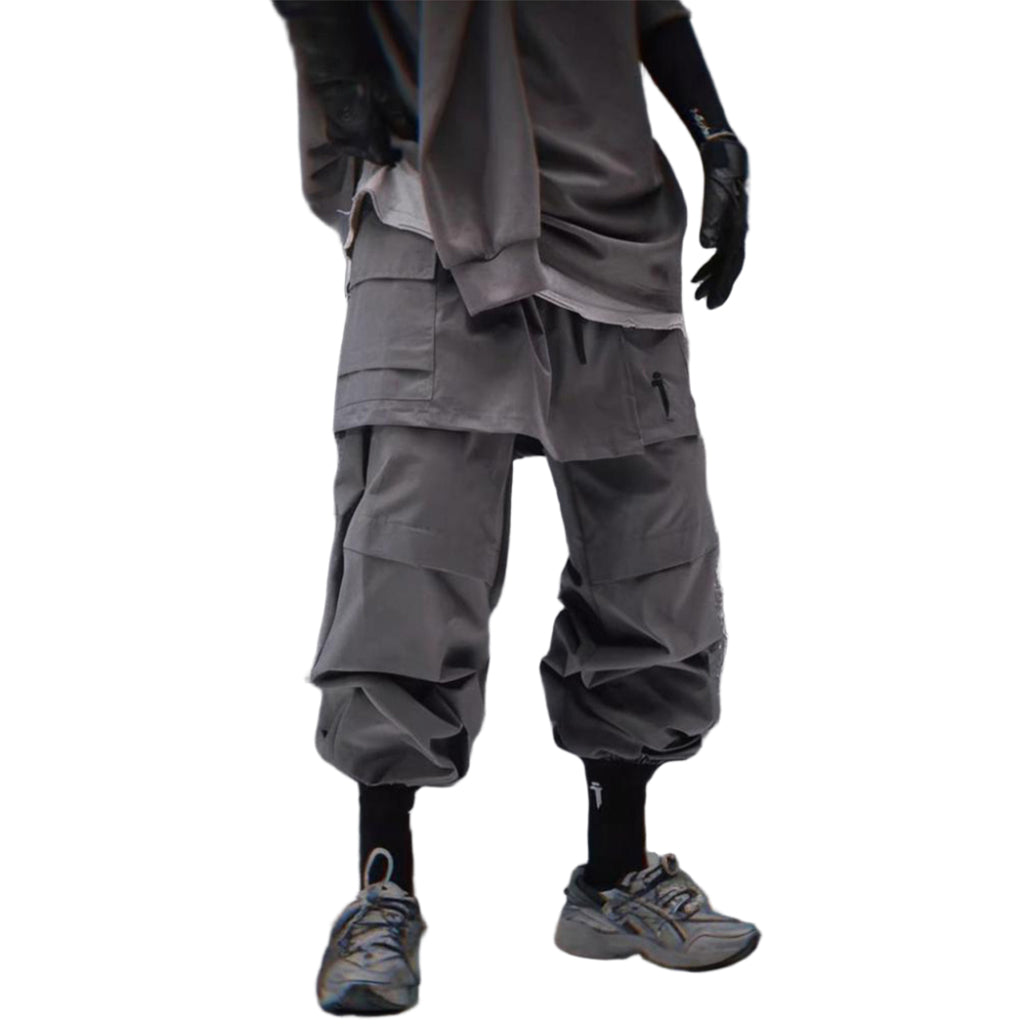 Windproof Techwear Joggers with Layered