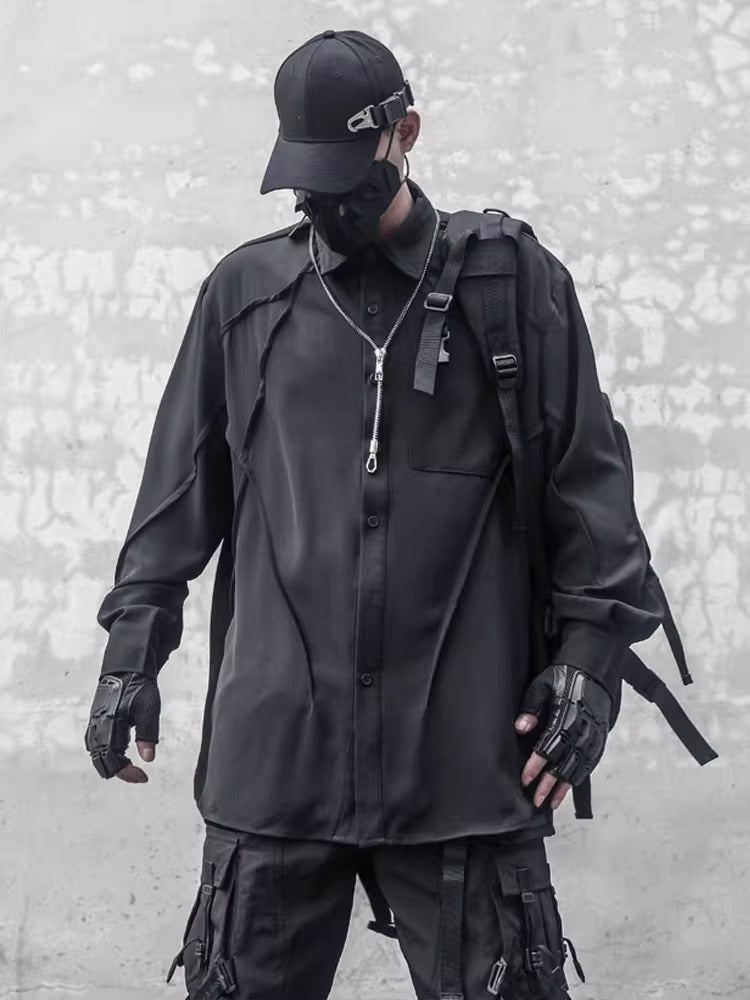 Black Quick-dry Techwear Shirt