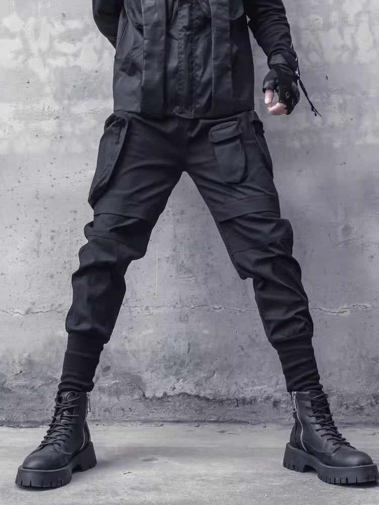 Black Slim Fit Cargo Pants