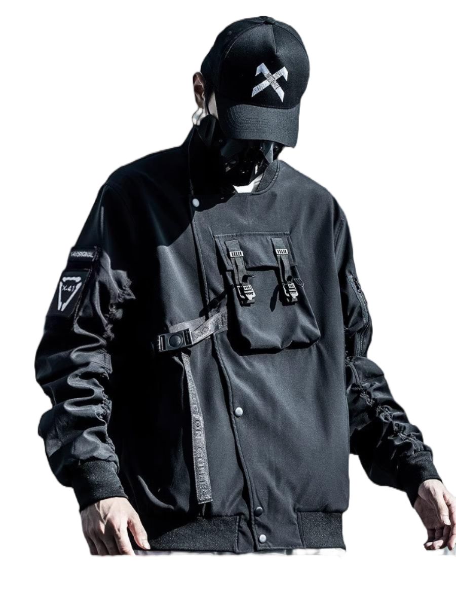 Techwear Bomber Cargo Jacket