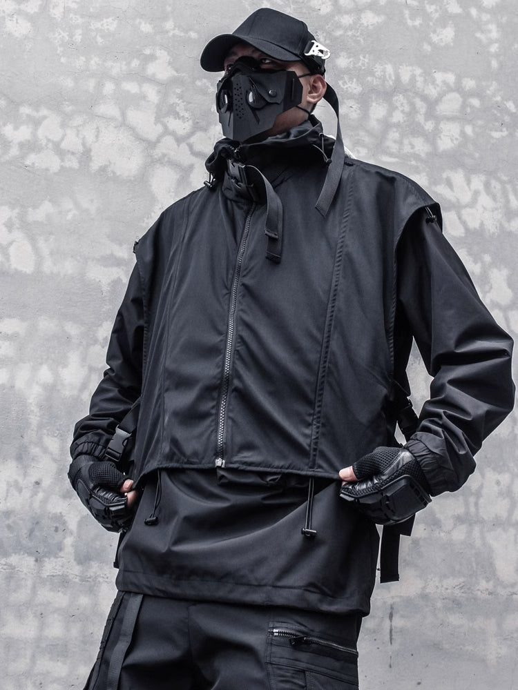 Techwear Hooded Waterproof Vest