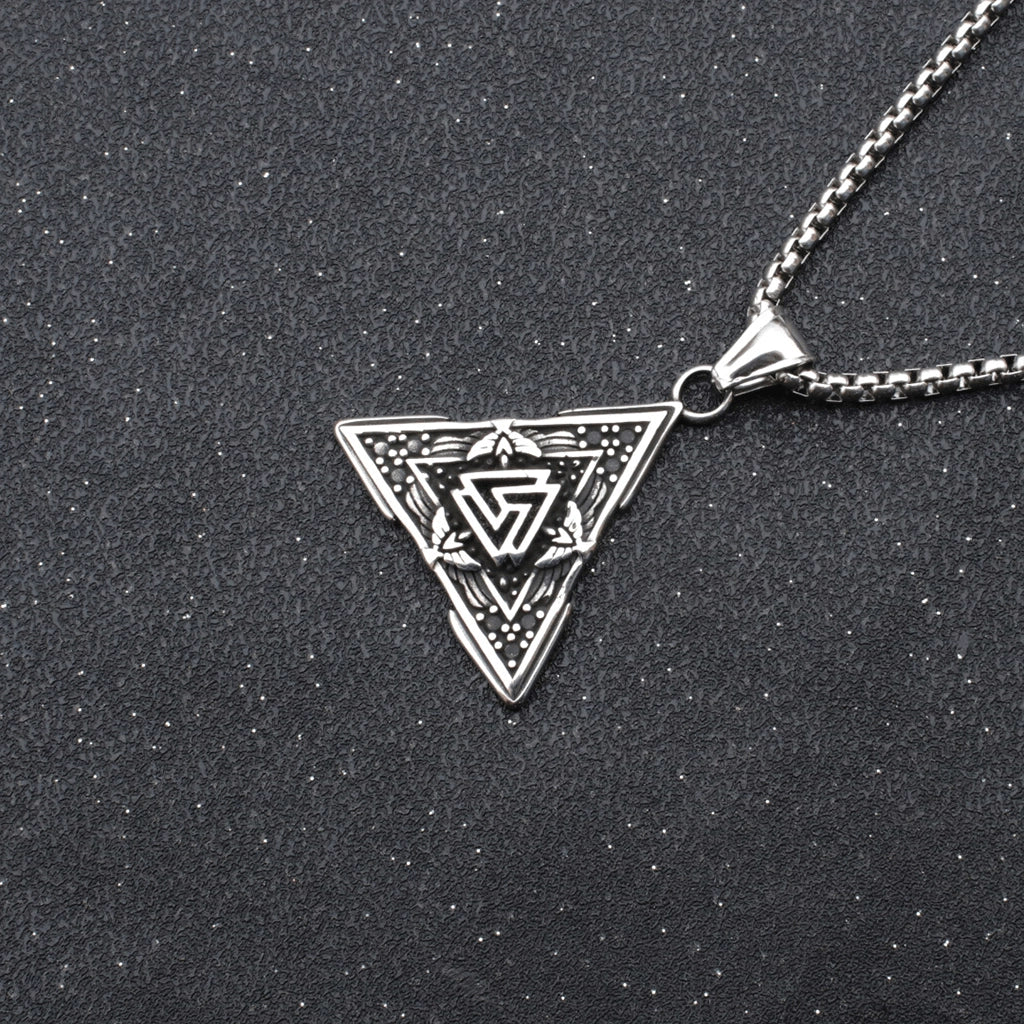 Valknut Triangle Necklace