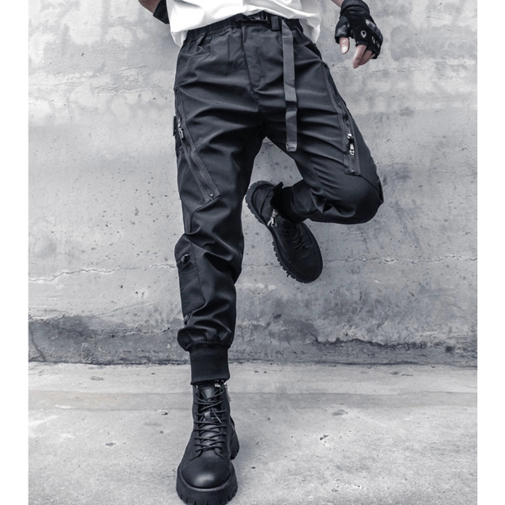 Zippered Pockets Tactical Pants