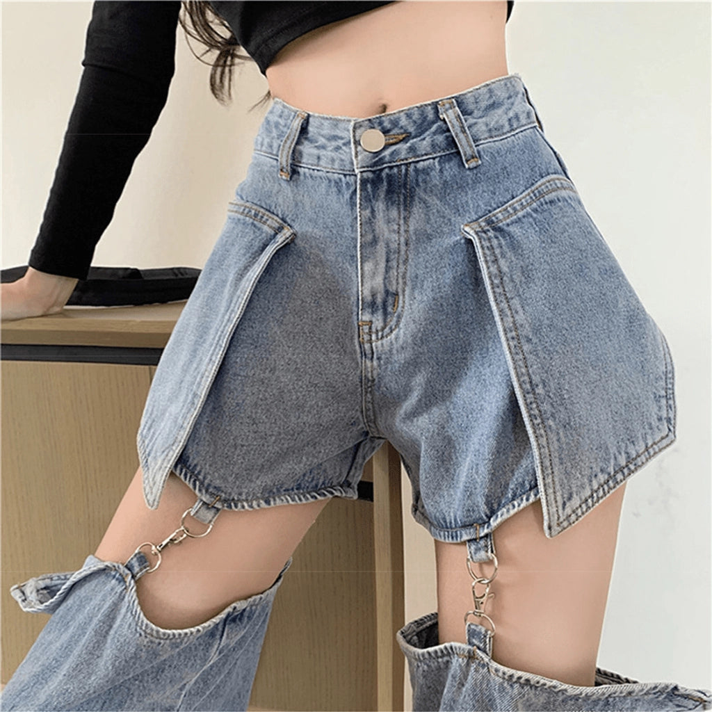 Detachable Denim Pants