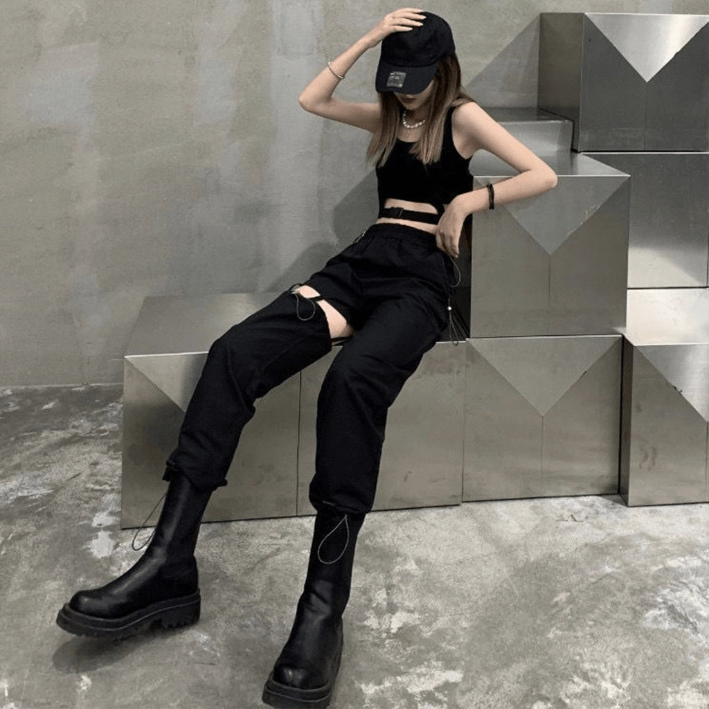 Cut-Out Cargo Pants