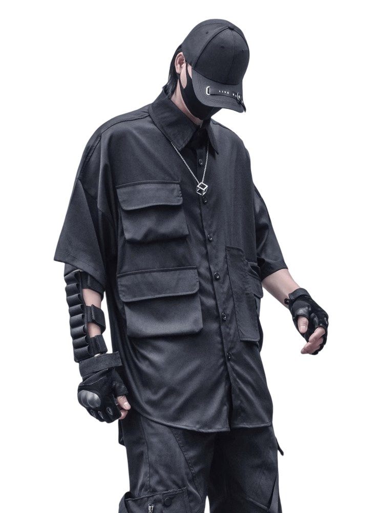 Urban Techwear Cargo Shirt