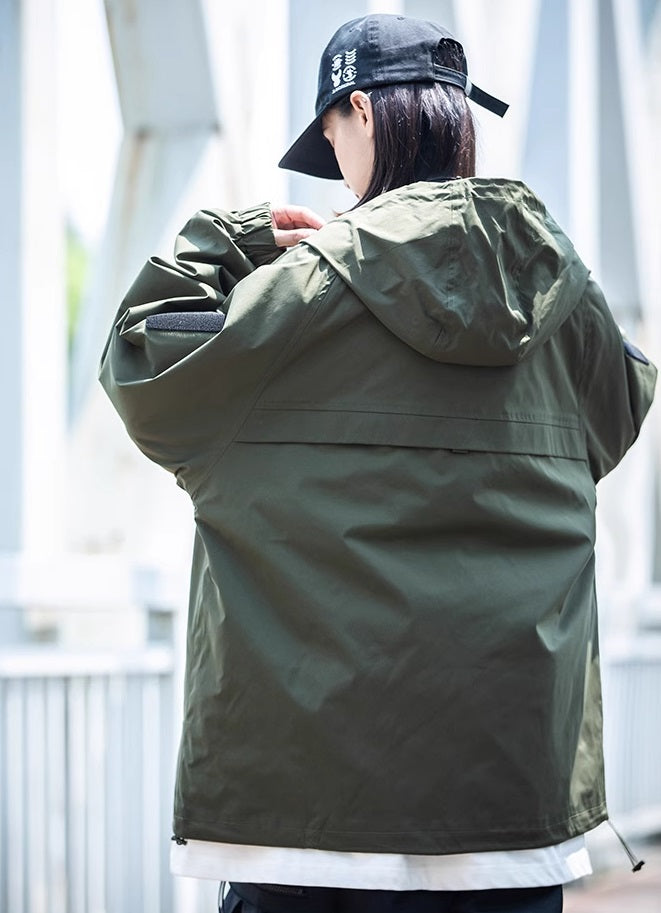 Green Techwear Anorak