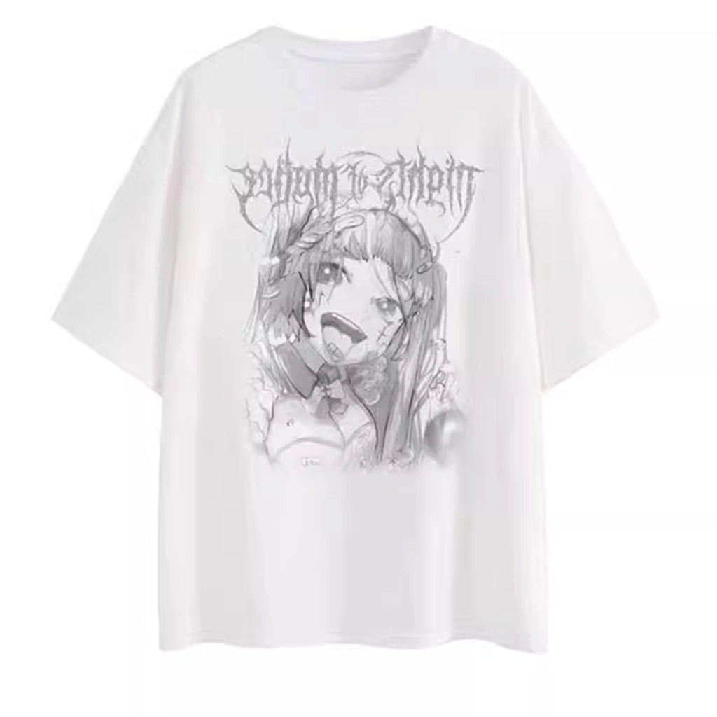 White Gothic Anime Tee