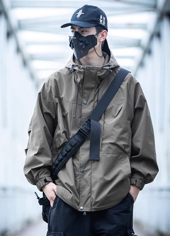 Oversized Techwear Shell Jacket