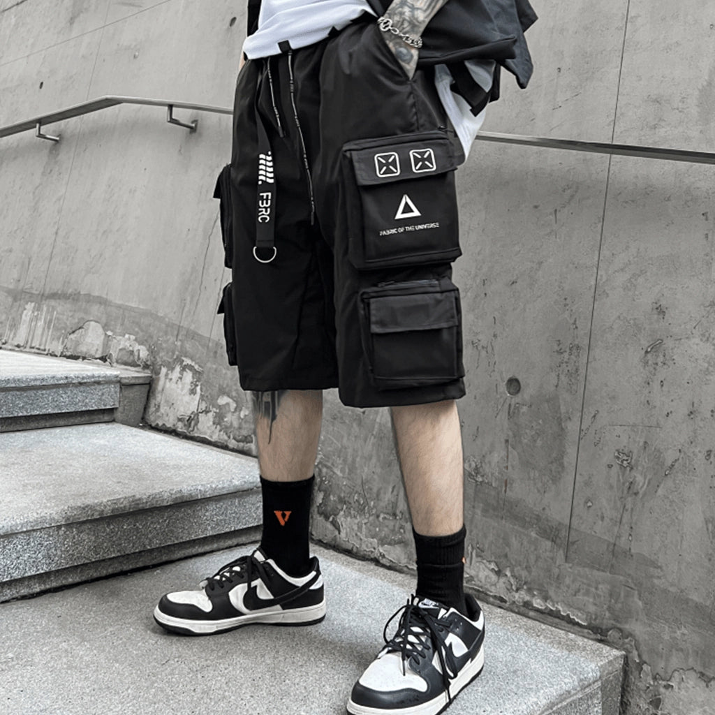 Utility Pockets Techwear Shorts