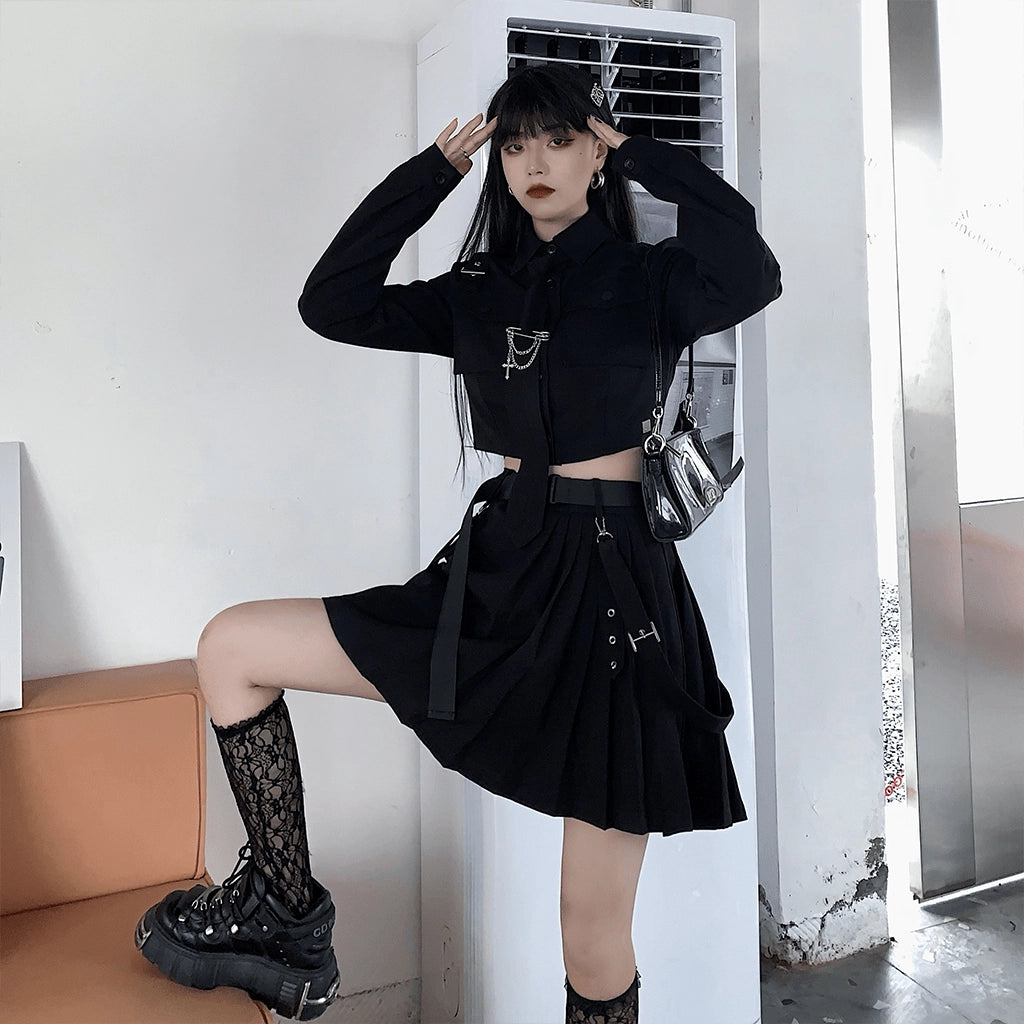 Embroidery Urban Techwear Skirt