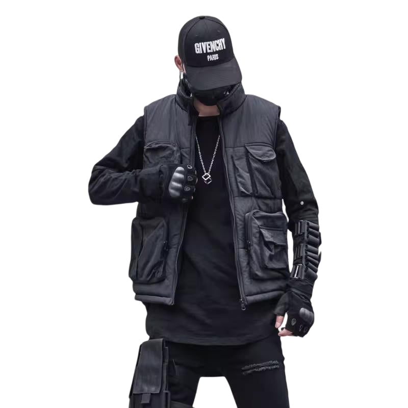 Techwear High Collar Vest