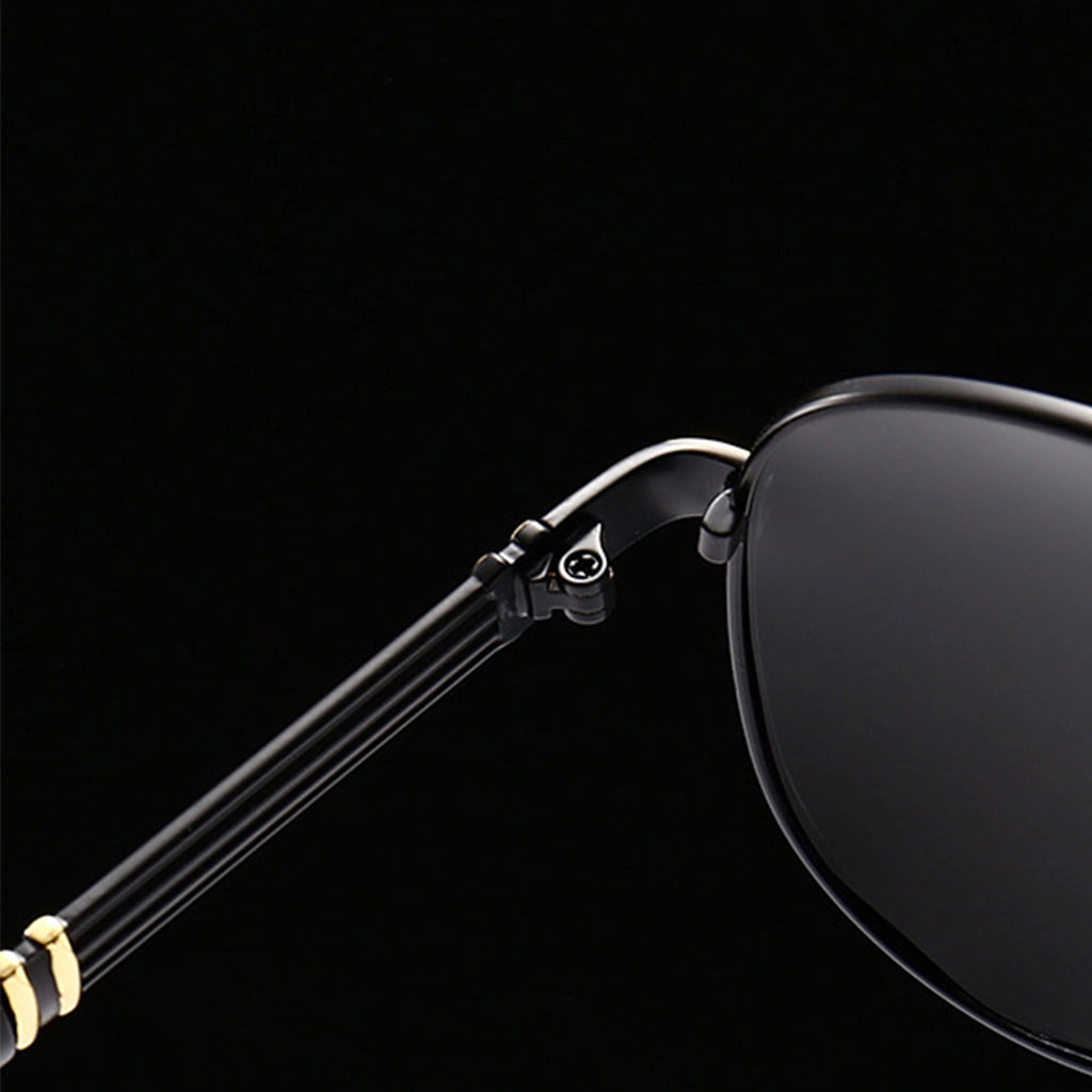 Black Lens Aviator Sunglasses