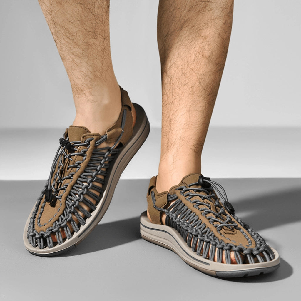 Rope-Woven Sandals