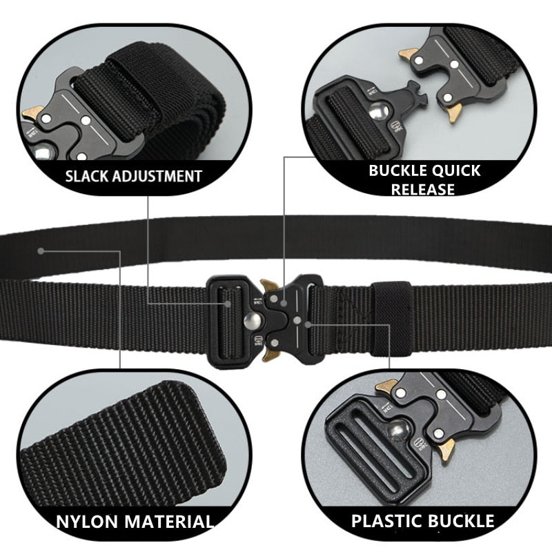 military-style tactical nylon belt