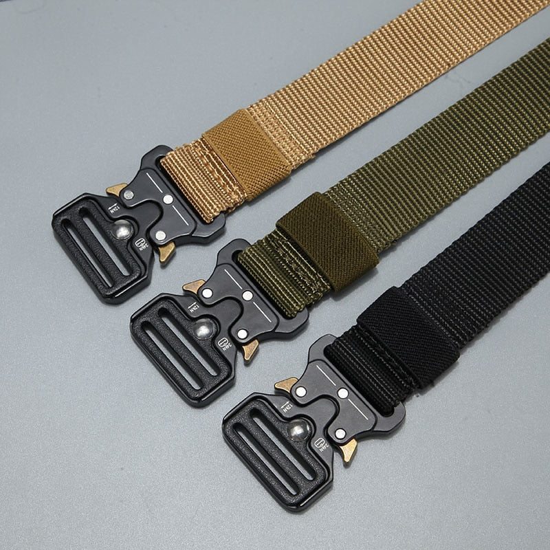 military-style tactical nylon belt