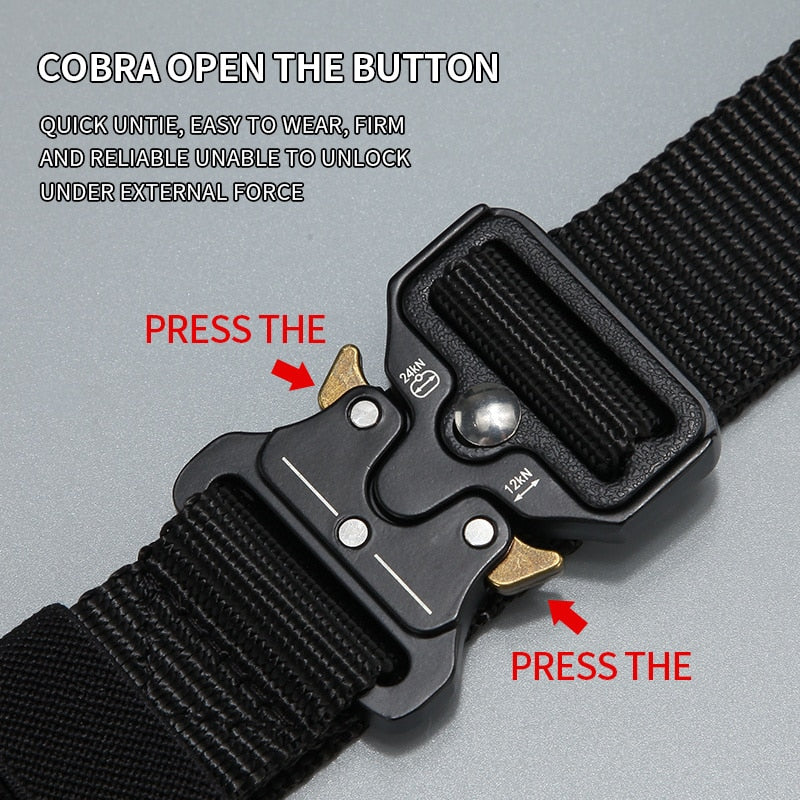 military-style tactical nylon belt