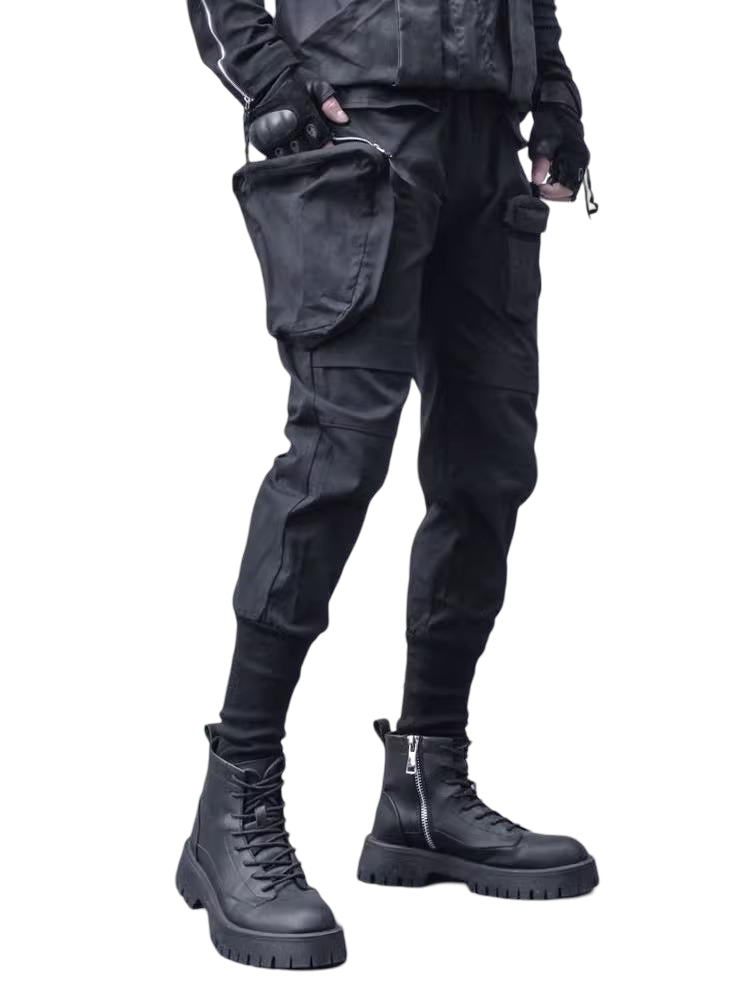 Black Slim Fit Cargo Pants