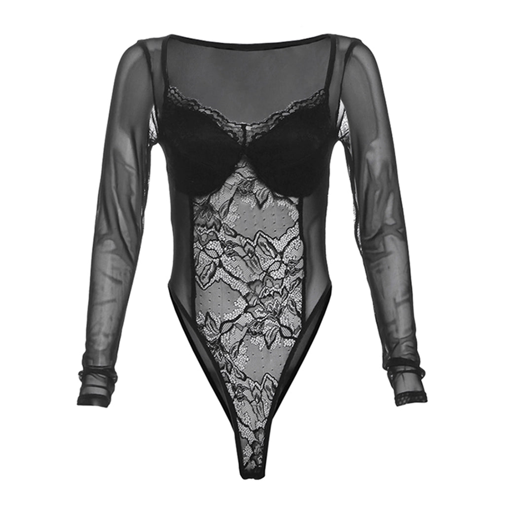 Lace Plunge Bodysuit