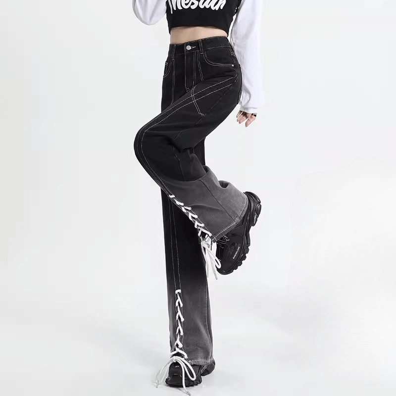 Women’s Wide-leg Techwear Belted Pants