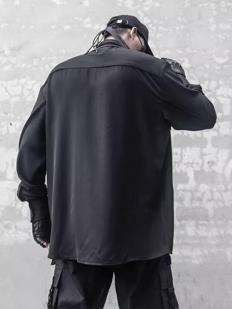 Black Quick-dry Techwear Shirt