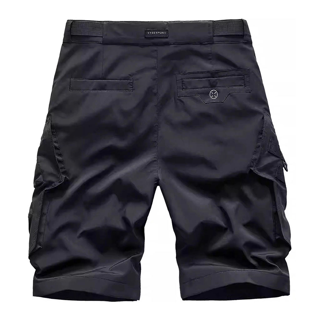 All‑Weather Black Techwear Shorts