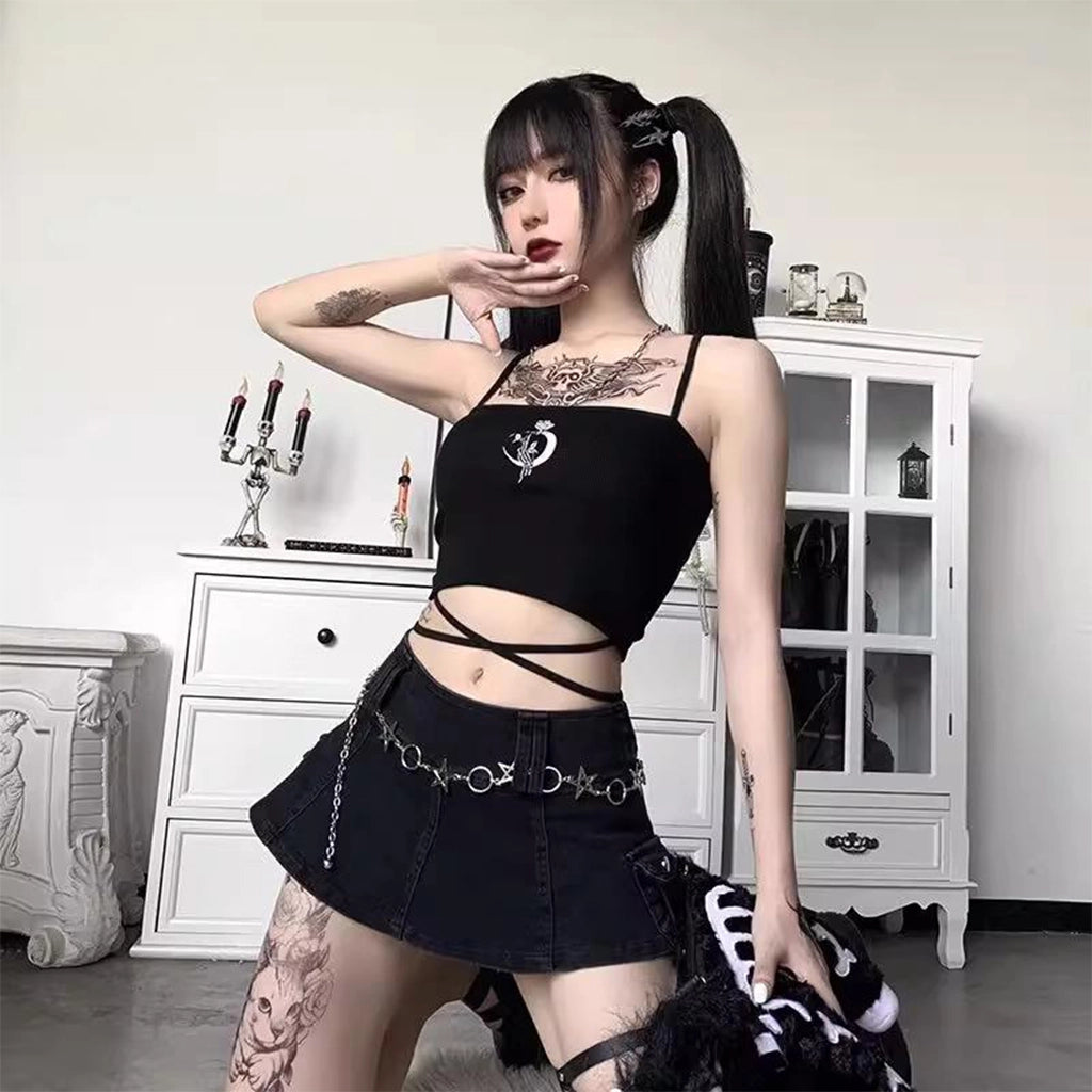 Celestial Goth Crop Top