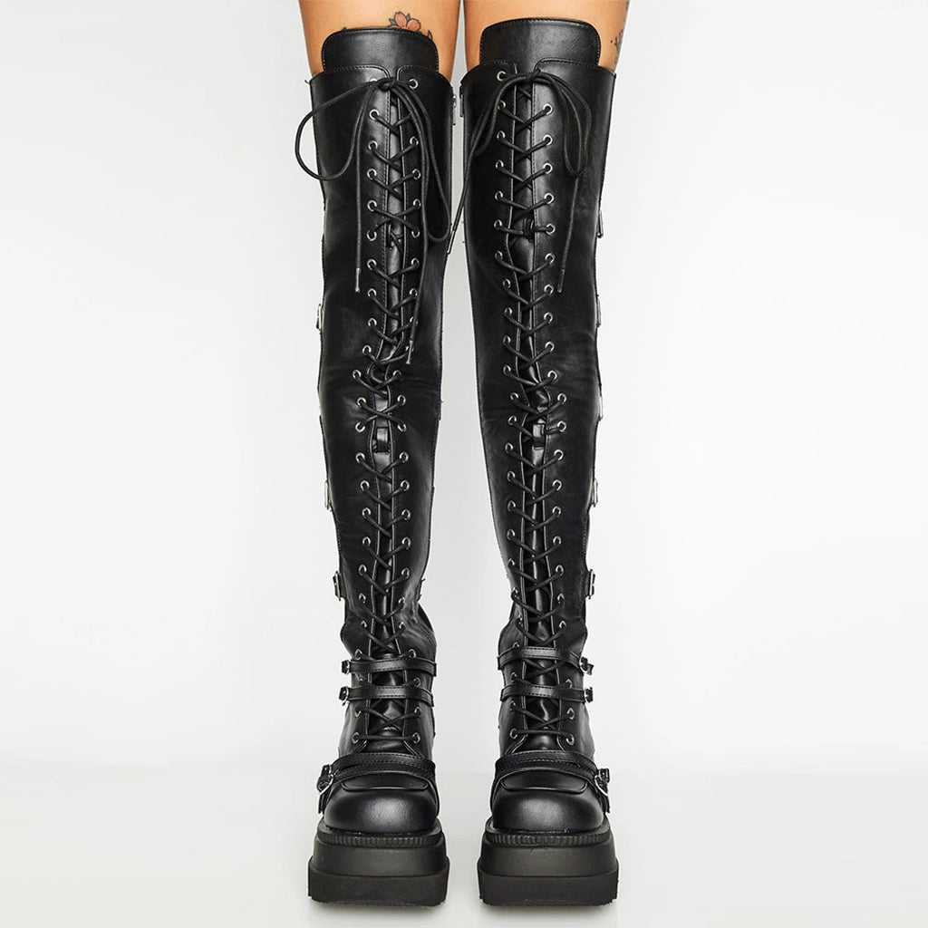 Gothic Thigh-High Boots