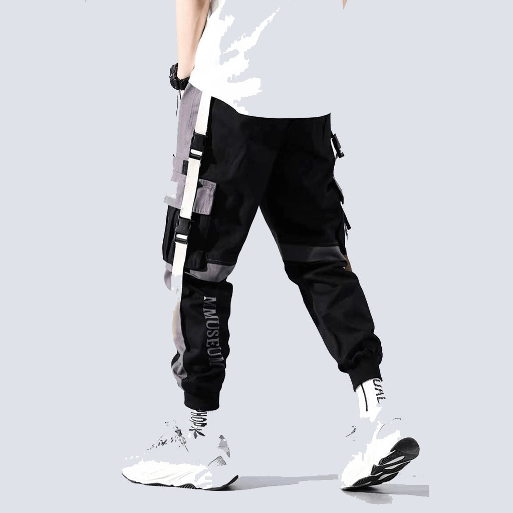 Black and White Patchwork Pants