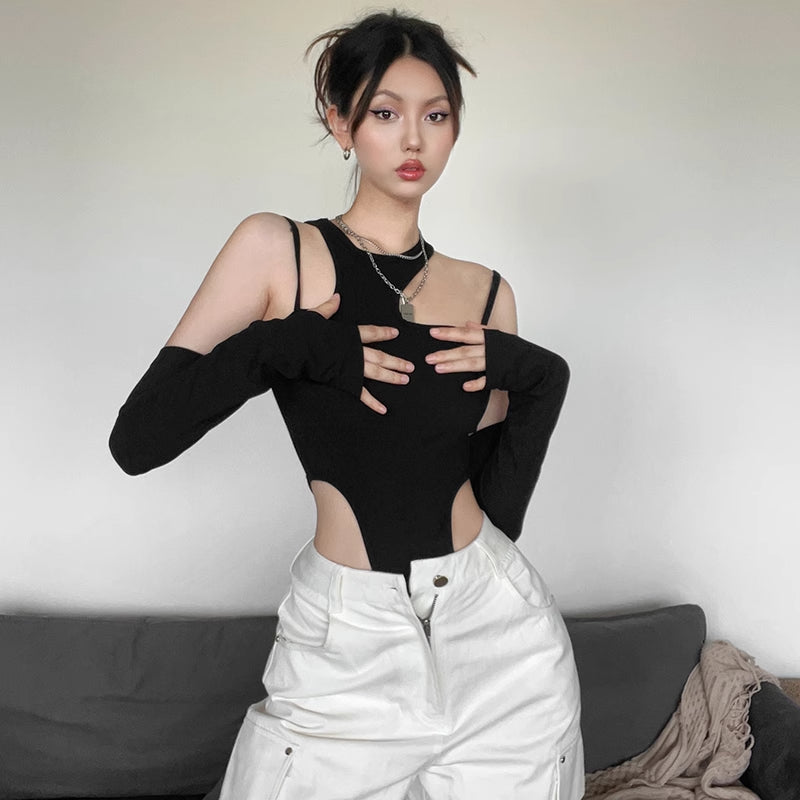 Strappy Cut Out Bodysuit