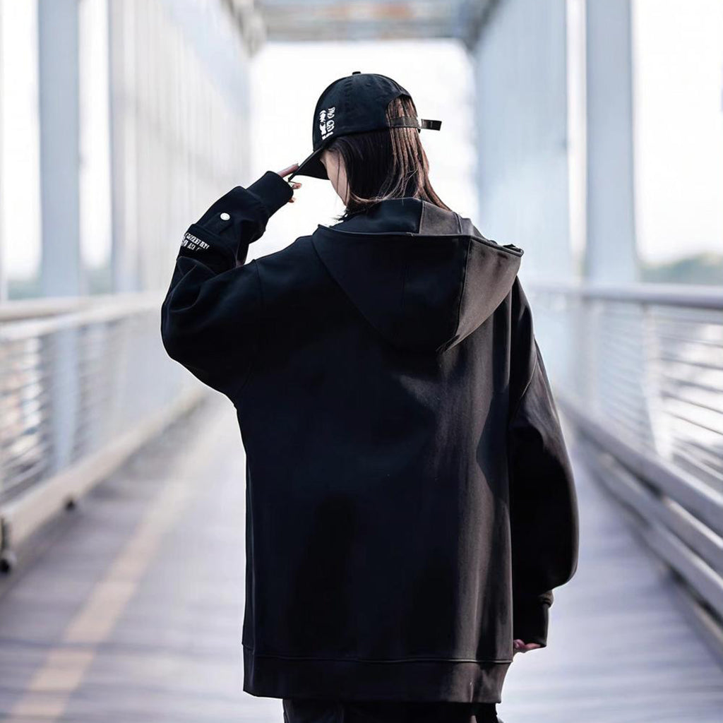 Techwear Outerwear with Asymmetric